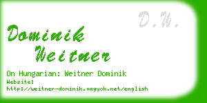 dominik weitner business card